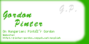 gordon pinter business card